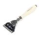 Truefitt and Hill Faux Ivory Fusion Handcrafted Shaving Razor Chrome Wellington Luxury Essential Grooming Collection for Men 1's - Razors & Cartridges