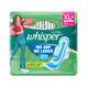 Whisper Ultra Hygiene + Comfort with Soft Wings Sanitary Pads (XL+) 50's - Sanitary Napkins