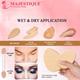 Majestique Flat Oval Cream Makeup Sponge, for Face Primer Compact Powder Puff 1's - Sponges & Applicators