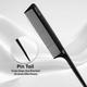 Vega Professional Tail Comb, Carbon Anti-Static Black Line Hair Comb For Men & Women, (Vpvcc-03) - Hair Combs