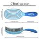 NuWay 4HAIR U.S. Patented Detangler Hair Brush for Men & Women - Blue - Detangling C Brush 1s 1's - Hair Brushes