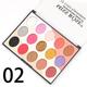 Miss Rose 15 Color Glitter Eyeshadow Palette 7001 - 077MT 02 15 gm - Face Palettes