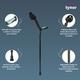 Tynor Elbow Crutch Adjustable (UN) (L 13) - Silver - Arm/Elbow Supports