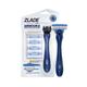 Zlade Armour III Triple-Blade Razor for Men - 1 Razor Handle + 4 Cartridges Broad Lubricating Strip with Aloe Vera 1's - Razors & Cartridges