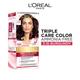 L'Oreal Paris No Ammonia Excellence Creme Tripple Care Color With French Rose Oil 3.16 Burgundy, (25gm + 25ml) 1's - Crème