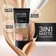 Faces Canada All Day Hydra Matte Foundation 3-In-1 Foundation + Moisturizer + SPF 30 24 Hr Aloe Hydration & Vitamin C 10Hr Long Wear Warm Natural 021 25ml - Foundation