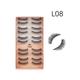 Bronson Professional Eyelash Set 3D False Long And Natural Eye Makeup - L08 10's - Eyelashes