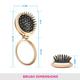 Vega Compact Folding Hair Brush For Women, Mini Travel Pocket Tool For Wet & Dry Use, (R2-Fm) - Hair Brushes