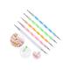 Bronson professional Nail Art Kit Brush Set Dotting Pen Dual Side Tool (Mix colour) 5's - Nail Art