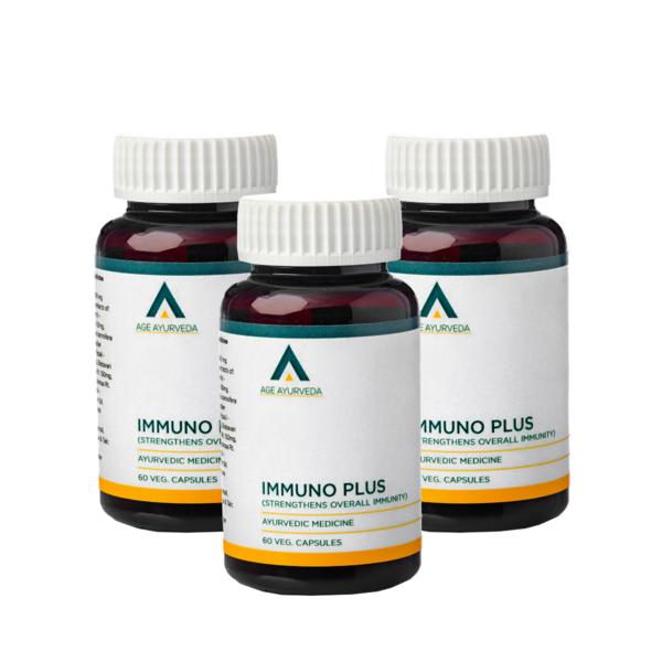 Age Ayurveda Immuno Plus Veg. Capsule (Pack of 3 x 60's) - Health Products