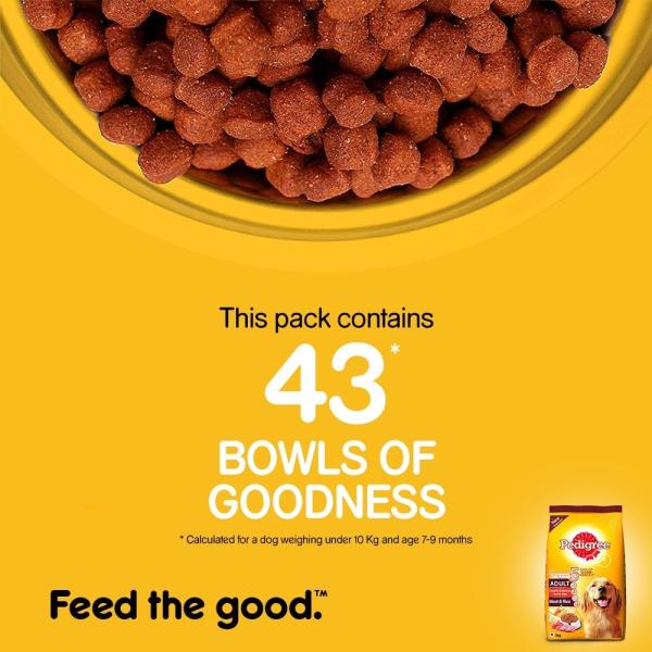 Pedigree Adult Meat & Rice 3000 gm - Petfood