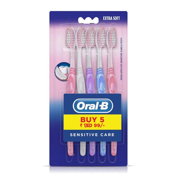 Netmeds | Oral-B Sensitive Care Toothbrush - Extrasoft 5's