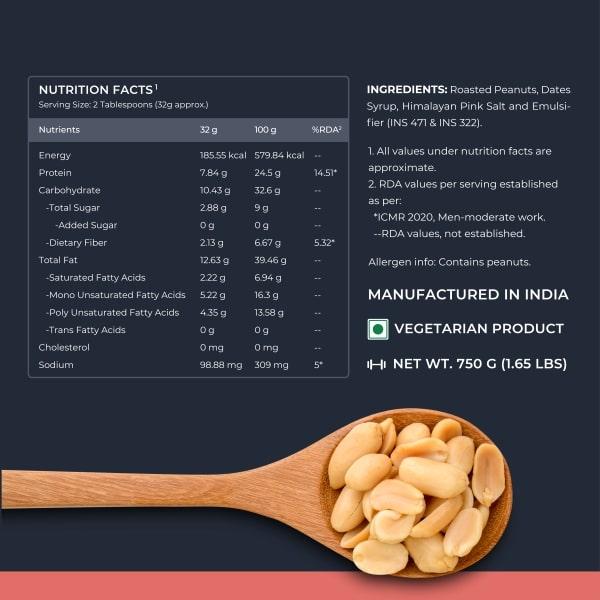 Nutrabay Foods Original Peanut Butter - Creamy 750 gm - Nutritional Bars