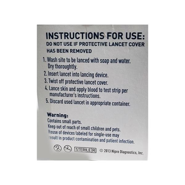 Nipro Trueplus Sterile Lancets (33G) 100's - Blood Glucose Monitors/Strips
