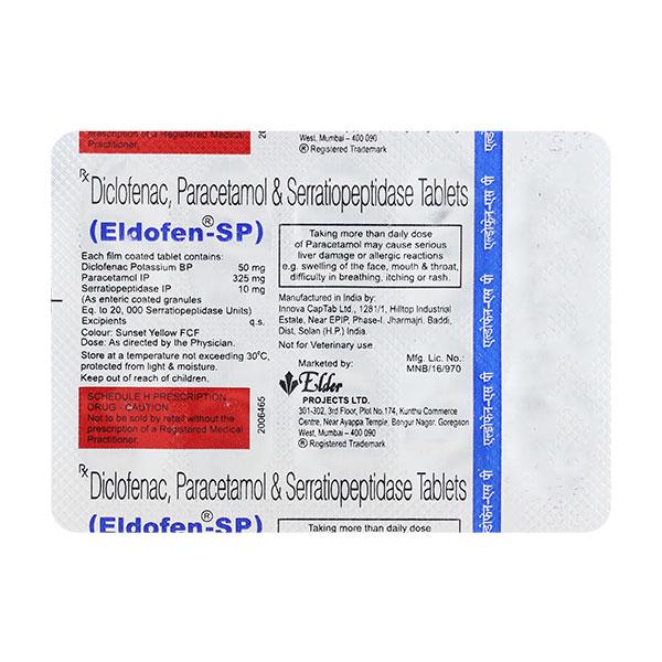 Eldofen Sp Tablet 10'S - Pain relief-Nsa