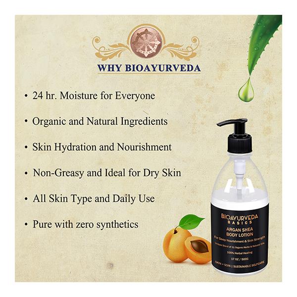 Bioayurveda Basic Argan Shea Body Lotion 500 gm - Lotions & Creams