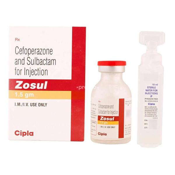 Zosul 1.5gm Injection 1's - Bacterial Infections-Cep