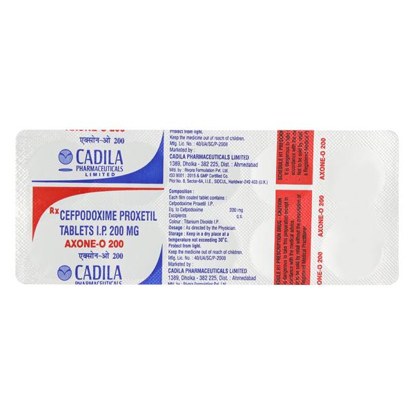 Axone O 200mg Tablet 10'S - Bacterial Infections-Cep