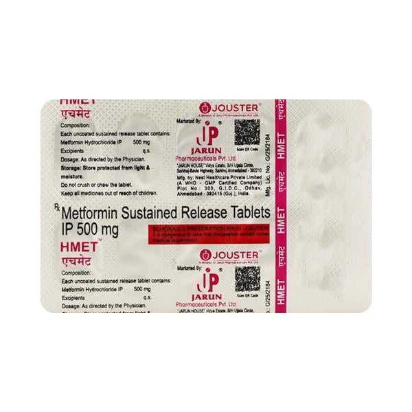 Hmet 500Mg Tablet 10's - Diabetes-Ant
