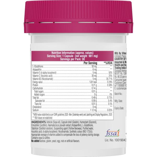 Swisse Beauty Glutathione+ Capsule 30's - Hair & Skin