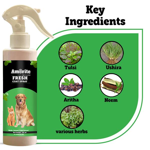 Amorite Fresh Coat Spray (Pack Of 2 X 200 ml) 1's - Pet Grooming