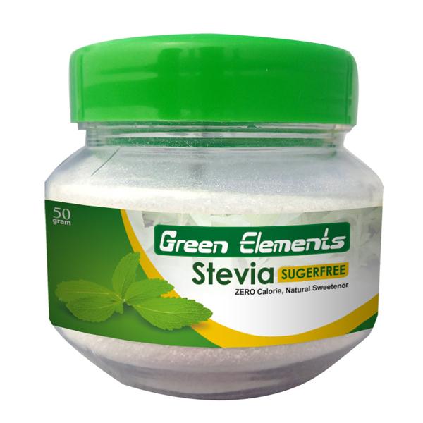 Green Elements Stevia Sugarfree Powder 50 gm - Sugar Substitutes (Fitness)