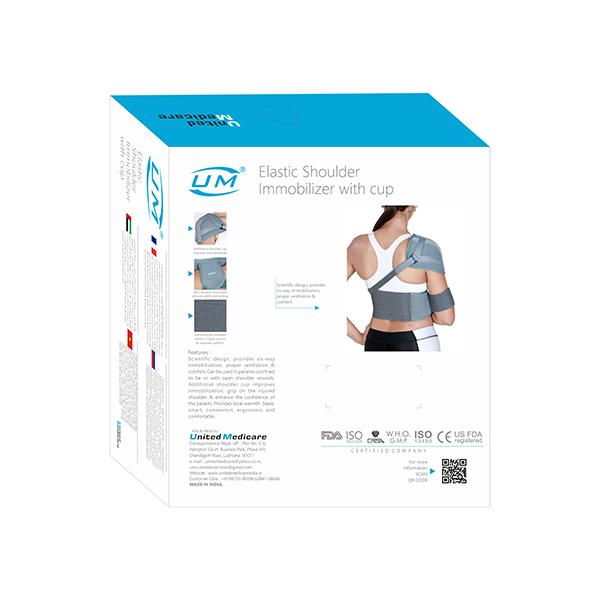 UM Elastic Shoulder Immobilizer with Cup (C06) (XL) - Neck/Shoulder Supports