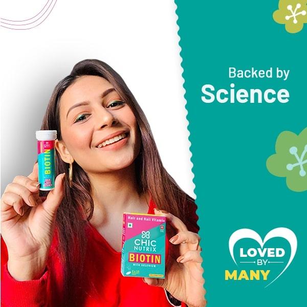 Chicnutrix Biotin With Selenium Effervescent Tablet - Lime & Lemon Flavour (Pack of 2 x 15's) - Hair & Skin