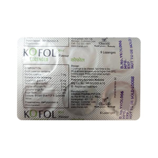 Kofol Lozenges - Mint Flavour 12's - Sore Throat Lozenges