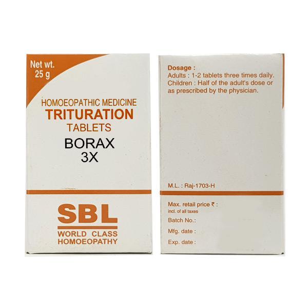 Netmeds | SBL Borax 3X Tablet 25 gm