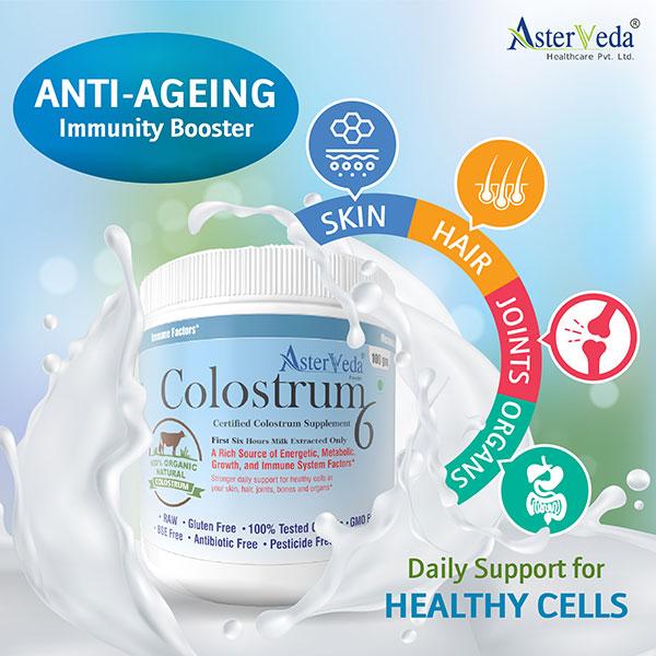 Asterveda Colostrum 6 Supplement Powder 100 gm - Health Products
