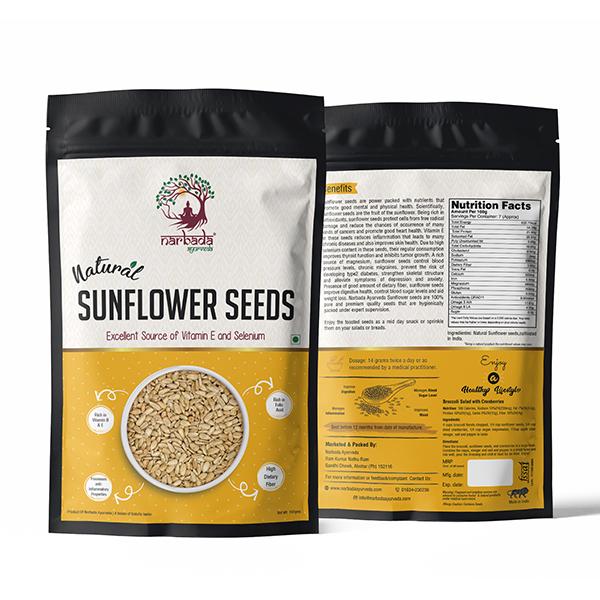 Narbada Ayurveda Natural Sunflower Seeds (Pack of 4 x 100 gm) - Health Products