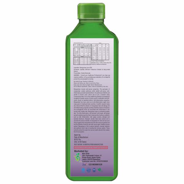 Mint Veda Mangosteen Juice (Pack of 2 x 500 ml) - Herbal Dietary Supplement