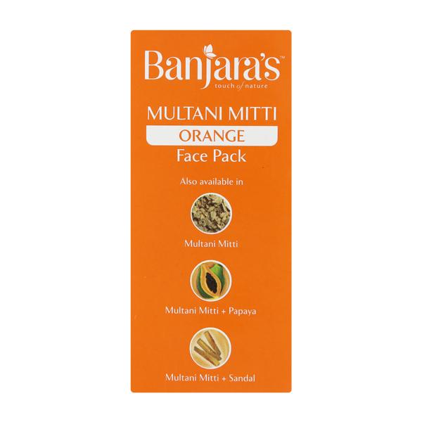 Banjaras Tan Free Multani Mitti Face Pack - Orange 100 gm - Face Packs
