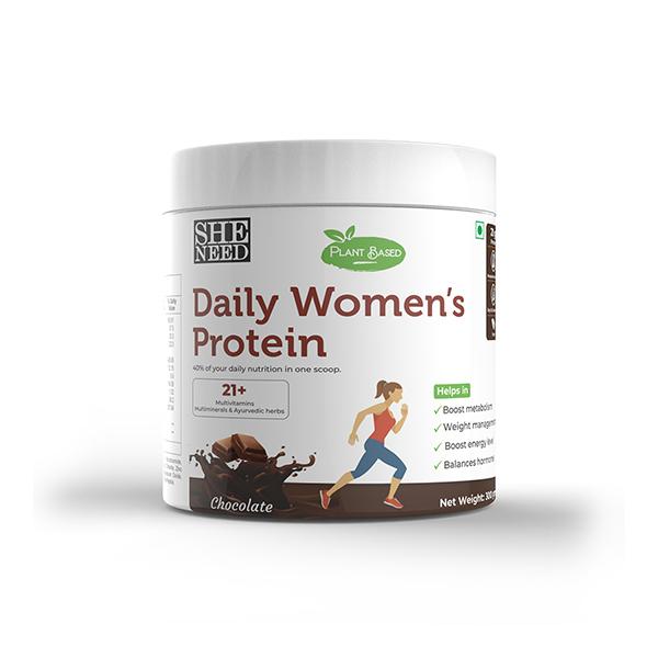 Netmeds | She Need Plant Based Daily Women's Protein Drink - Chocolate Flavour 300 gm