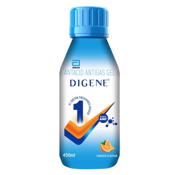 Digene Acidity & Gas Relief Gel - Orange Flavour 450 ml - Acidity