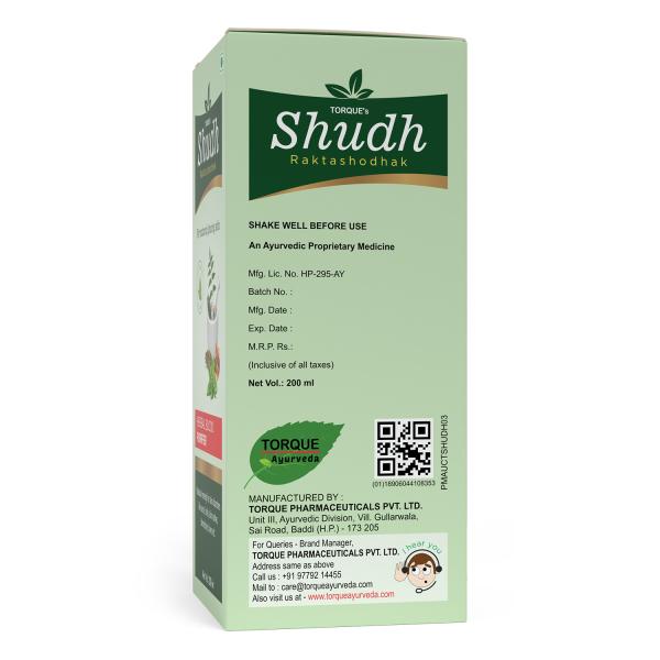 Torque Shudh Raktashodhak Herbal Blood Purifier Syrup (Pack of 6 X 200 ml) 1's - Speciality Medicines