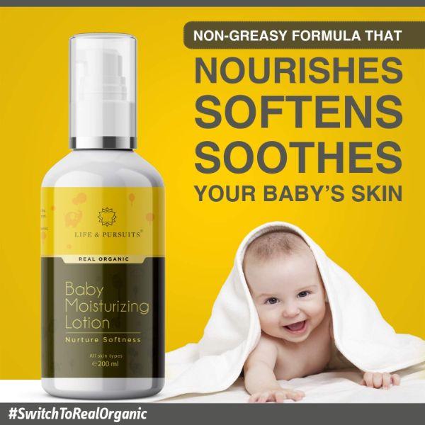 Life & Pursuits Real Organic Baby Moisturizing Lotion 200 ml - Creams, Lotions & Oils