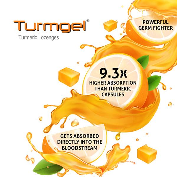 Turmgel Turmeric Lozenge - Orange 10's - Sore Throat Lozenges