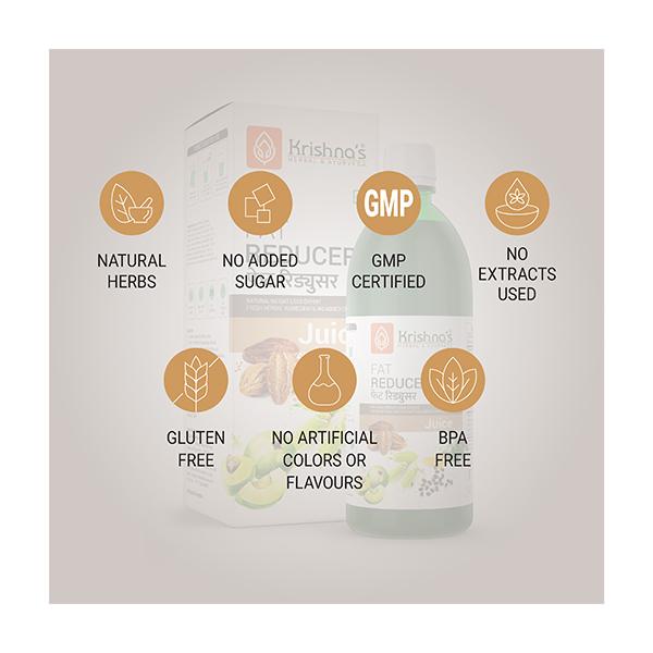 Krishna's Herbal & Ayurveda Fat Reducer Juice 1000 ml - Ayurvedic Juices