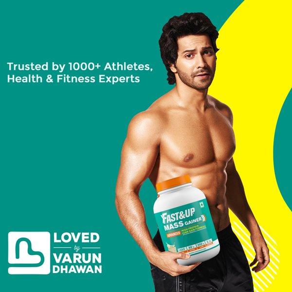 Fast&Up Mass Gainer Protein Powder - Banana Flavour 3000 gm - Whey Proteins