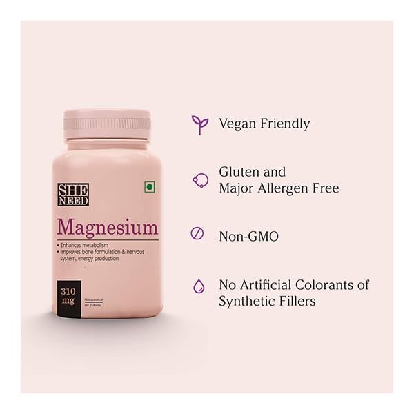 She Need Mind Your Magnesium Capsule 60's - Calcium And Minerals