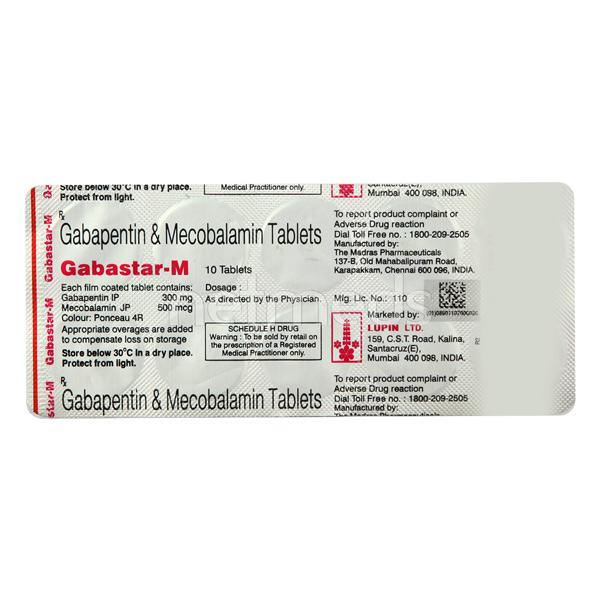 Gabastar M Tablet 10'S - Neuropathic Pain-Dru