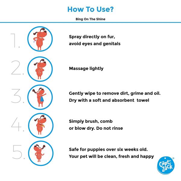 Capt. Zack Bling On The Shine Shampoo Spray (Pack of 2 x 50 ml) 1's - Pet Healthcare