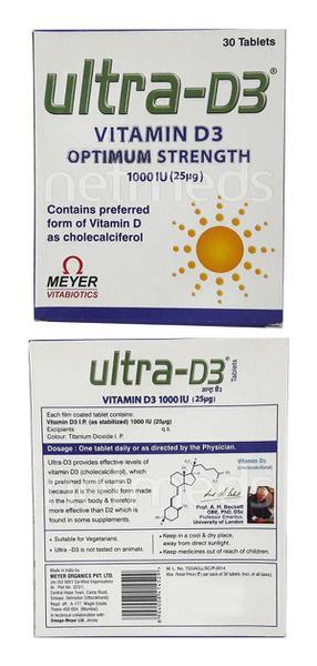 Ultra D3 Tablet 30'S - Supplements-Vit