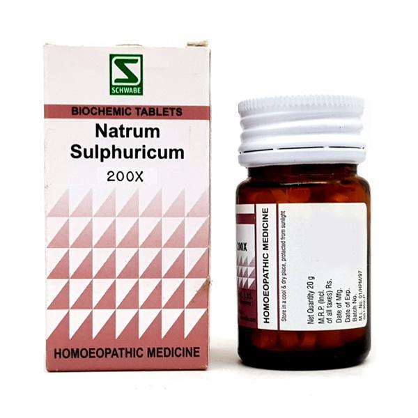 Dr.Willmar Schwabe Natrum Sulphuricum 200X Tablet 20 gm - Bio-Chemic