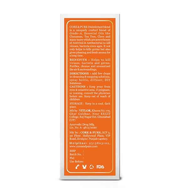 Core & Pure Natural Disinfectant Oil 12 ml - Essential Oils