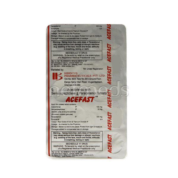 Acefast Tablet 10'S - Pain relief-Nsa