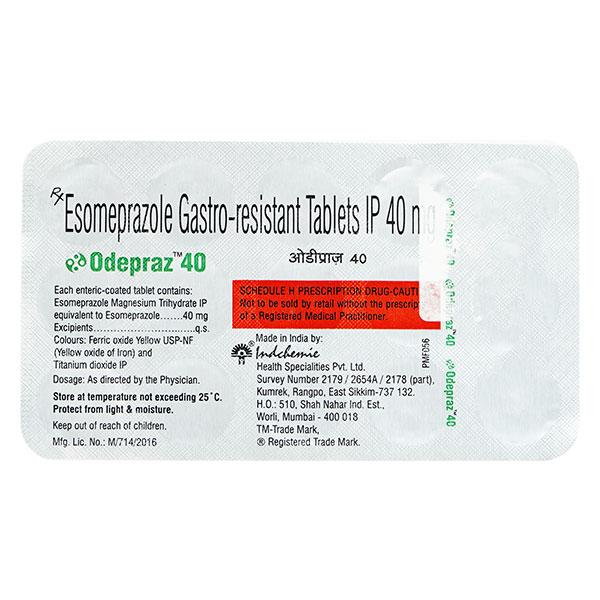 ODEPRAZ 40 Tablet 15's - Ulcer/Reflux/Flatulence-Aaa