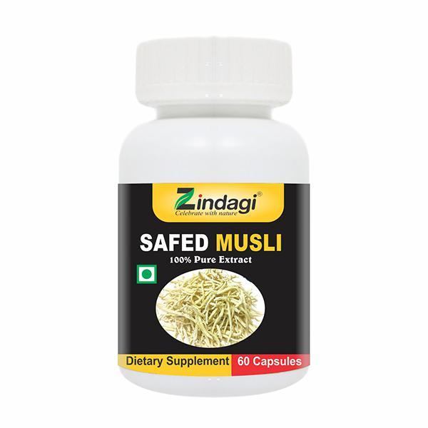 Netmeds | Zindagi Safed Musli Pure Extract Capsule 60's